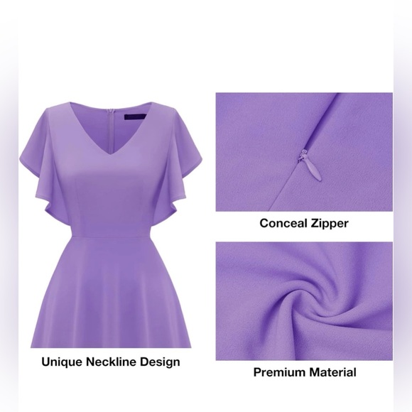 DressTells V Neck Sleevless Dress - Picture 5 of 8